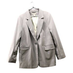 H&M Light Gray Single-Button Blazer